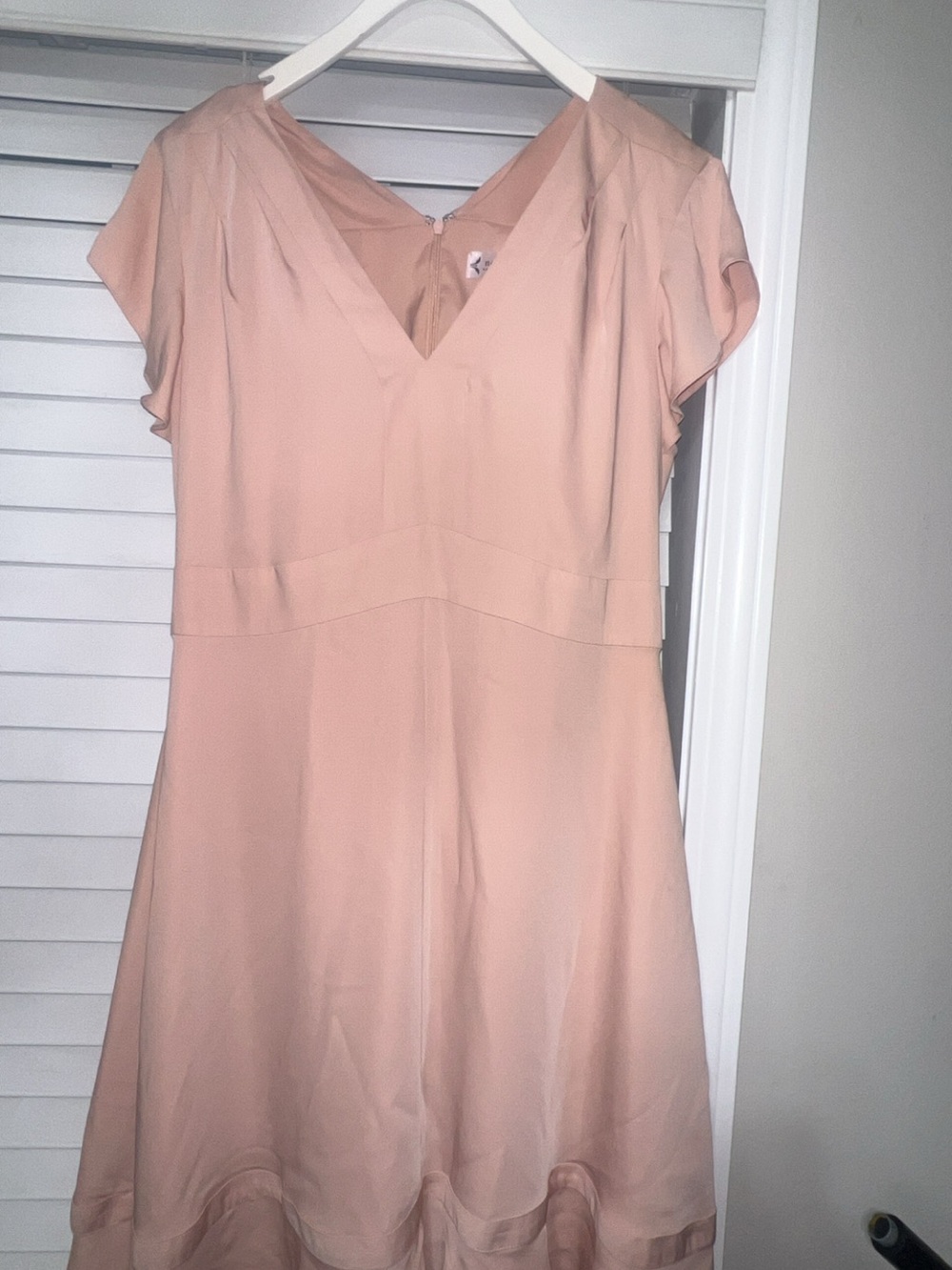 Nanette Lepore Blush V-Neck Midi Dress